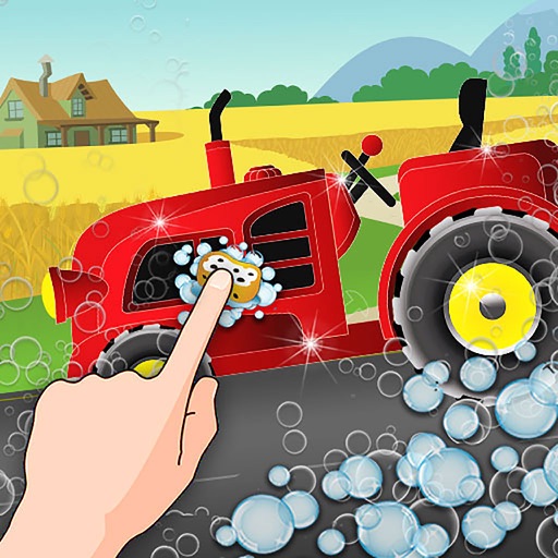 Tractor Washer: Farming Tractor Wash House Icon