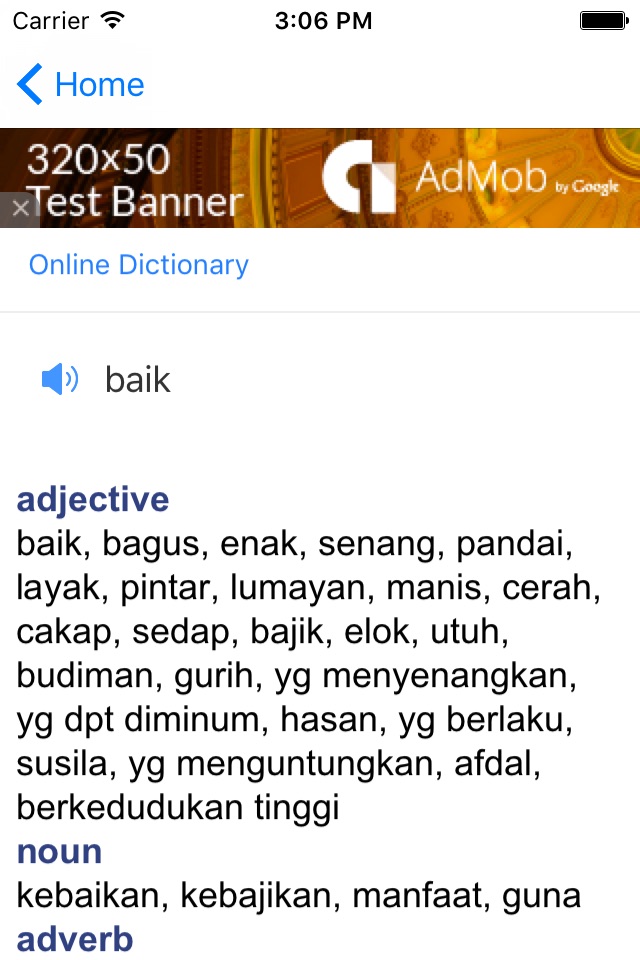 Indonesian English Dictionary screenshot 3