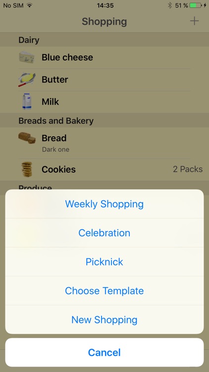 Shopping List - quick and easy
