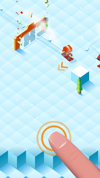 Blocky Snowboarding - Endless Arcade Runner Screenshot 2