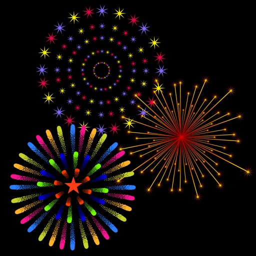 Animated Fireworks Party for iMessage iOS App