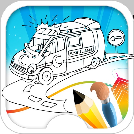 Coloring Book - Ambulance Coloring by Deniz Unay