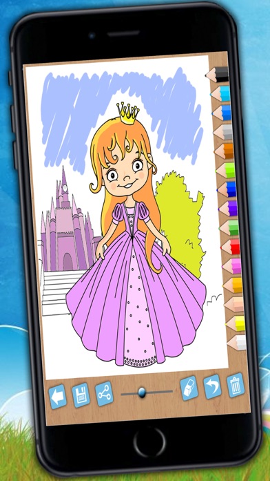 How to cancel & delete Paint and color princesses - Educational game from iphone & ipad 2