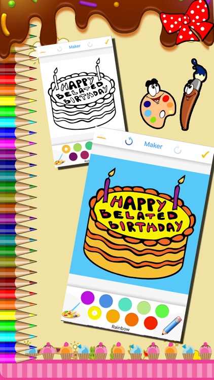 Coloring Book Cake Maker & Cake Birth Day For Kids
