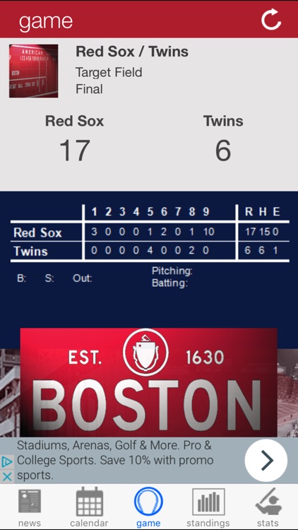 Boston Baseball Red Sox Edition