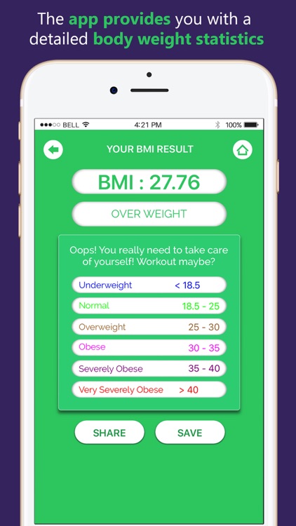 BMI Calculator - ideal weight loss tracker - W&M screenshot-3