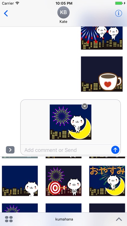 動く 小賢しいちびクマ(花火)