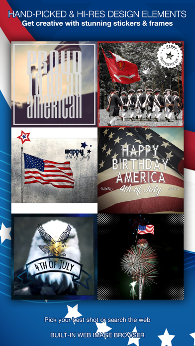 4th of July Pics – Patriotic pic stickers America Screenshot on iOS