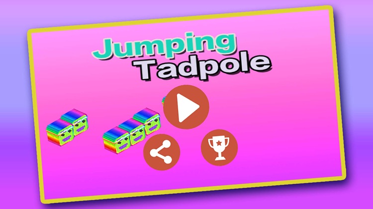 Jumping tadpole  in the cube world