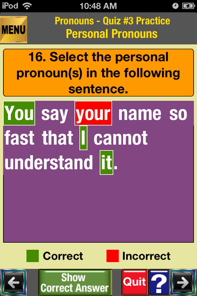 easyLearn Parts of Speech in English Grammar screenshot 3