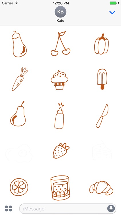 Animated Cute Food Stickers