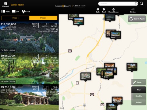 Santa Fe Real Estate Mobile for iPad screenshot 2