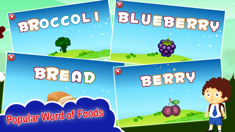 Spelling Learning Foods Phonics Words for Kids screenshot-3