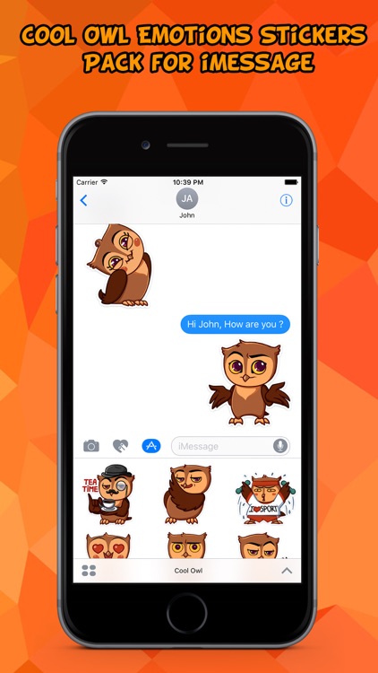 Cool Owl Emotions Stickers Pack for iMessage