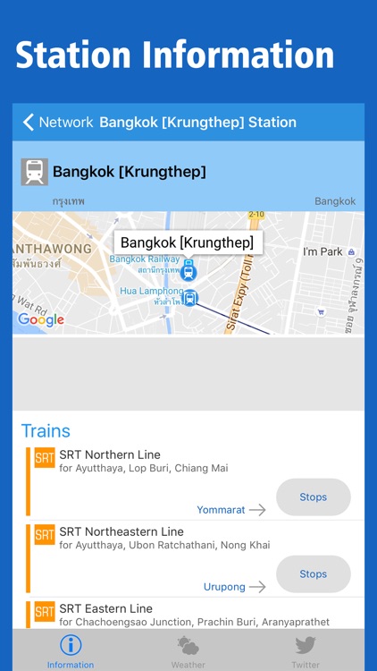 Thailand Rail Map - Bangkok & All Thailand