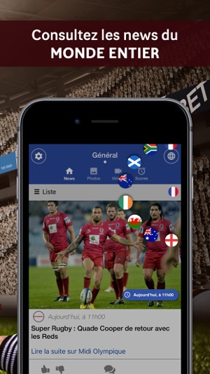 Rugby Addict : l’app 100% rugby(圖5)-速報App