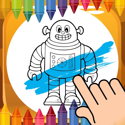 Iron Robot Coloring Book for Kids and Family iOS App