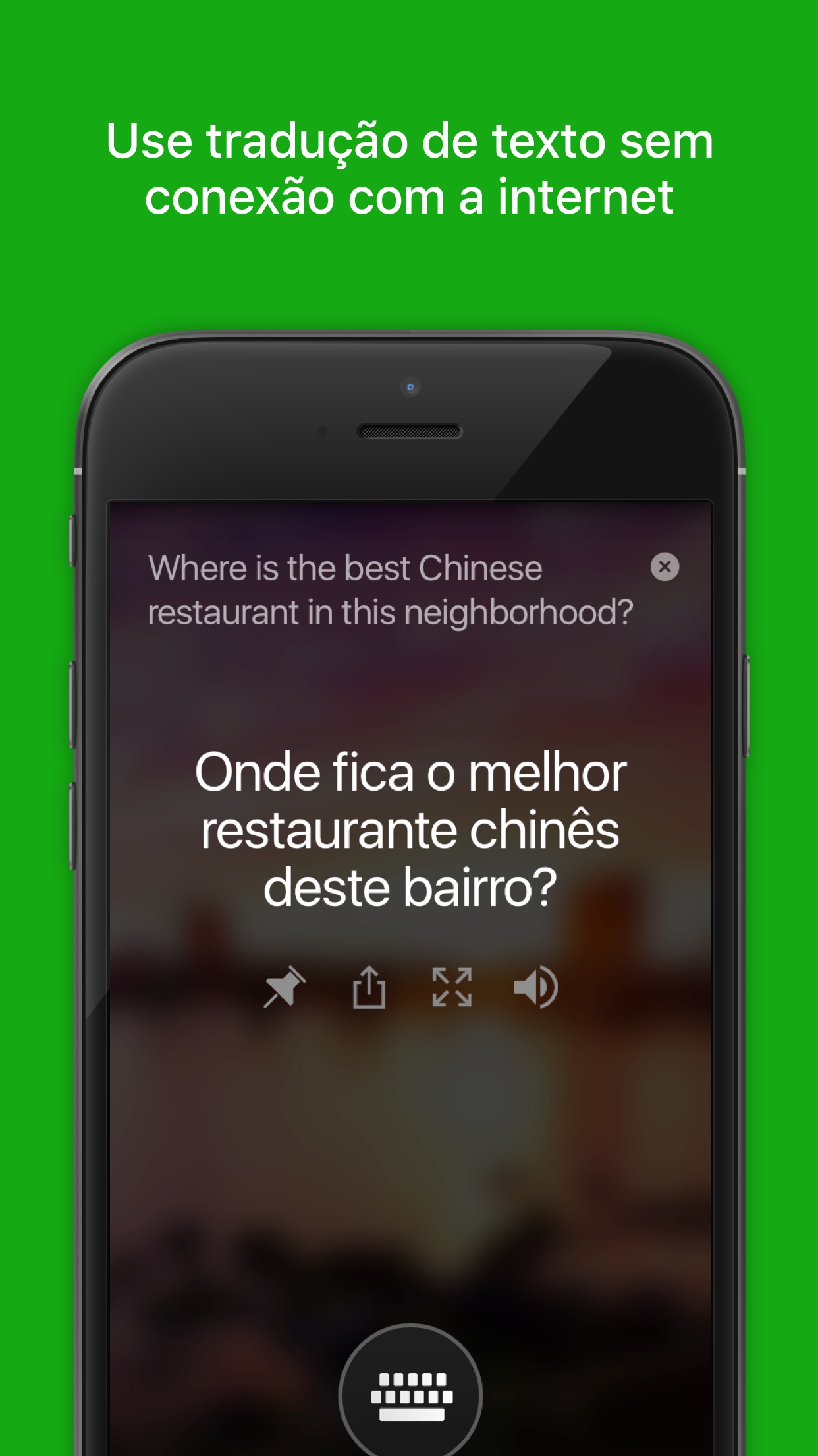 Screenshot do app Tradutor da Microsoft