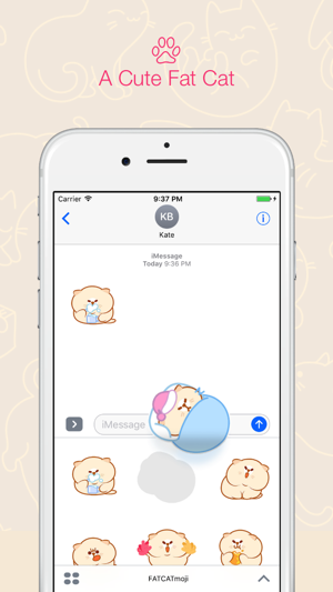 FATCATmoji - Fat Cats Animated Emoji for iMessage(圖1)-速報App