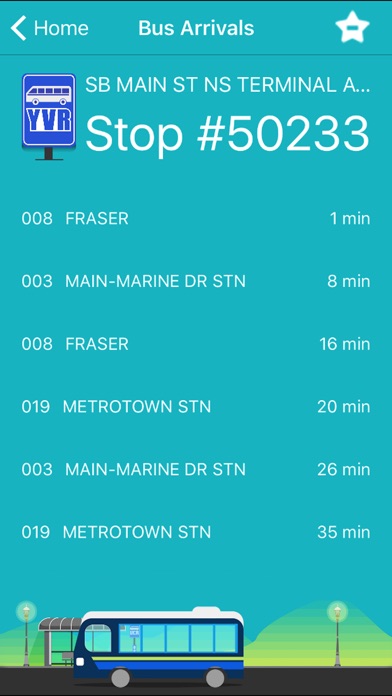 MyStop screenshot 2