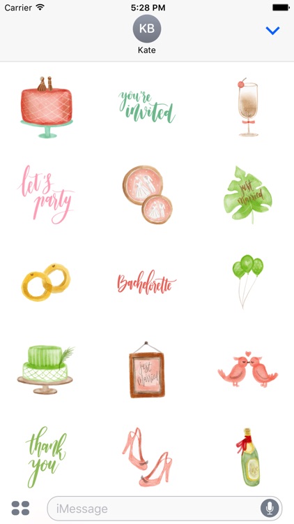 Beautiful Bridal Wedding stickers