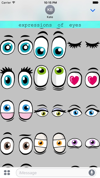 Funny selection of eye's expressions