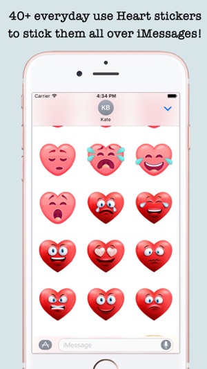 Romantic Heart Stickers For iMessage(圖3)-速報App