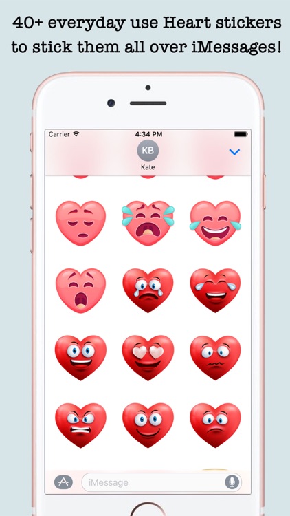 Romantic Heart Stickers For iMessage