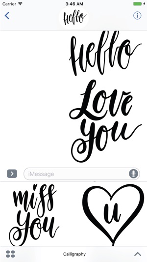 Hello Calligraphy! Stickers for iMessage(圖2)-速報App