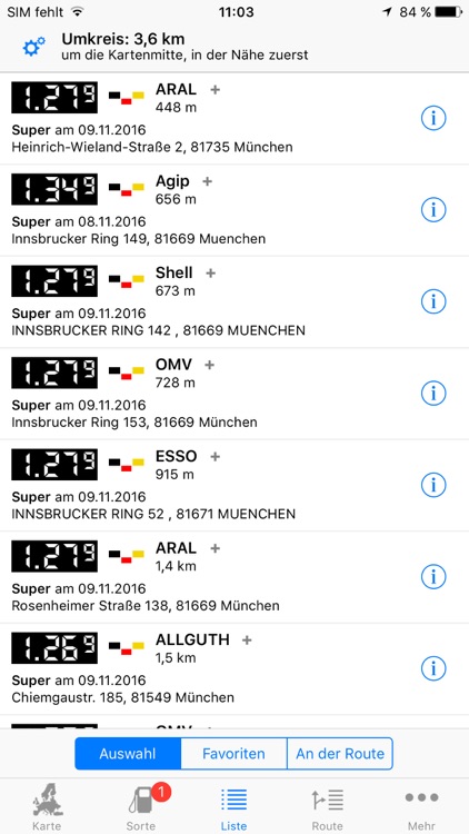ADAC Spritpreise