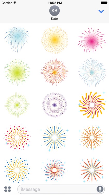 Animated New Fireworks Party for iMessage