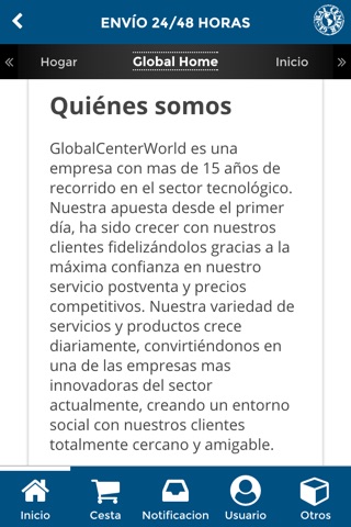 GlobalCenterWorld - Tienda de electrónica online. screenshot 2