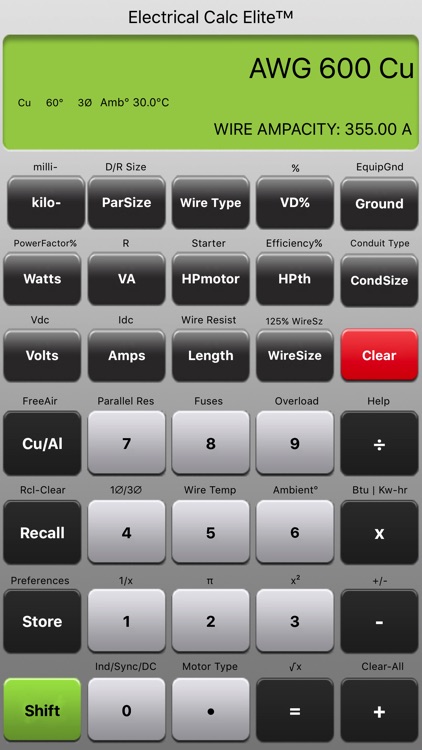 Electrical Calc Elite NEC Code Calculator screenshot-3