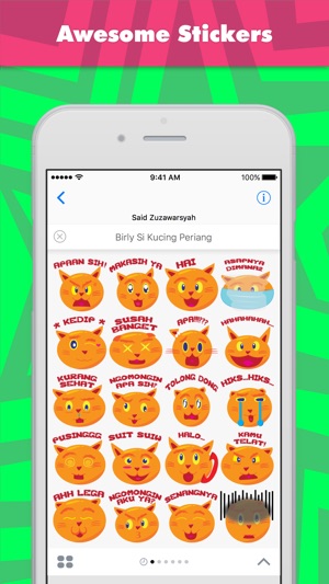 Birly Si Kucing Periang贴纸，设计：Zawara(圖1)-速報App