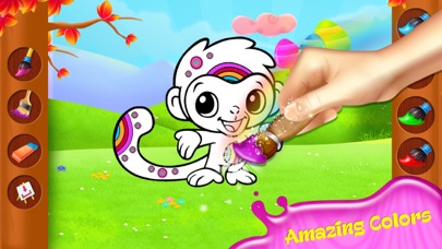 Animals Coloring Page Game - Jungle Dairy screenshot 2