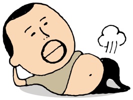 A big bear growing, small stickers, everywhere Dad 'higepocha dad' moving sticker