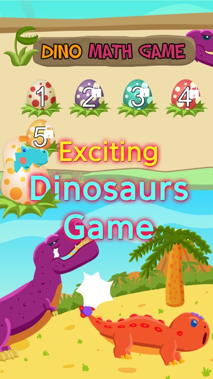 Fun dinosaur egg math game for children