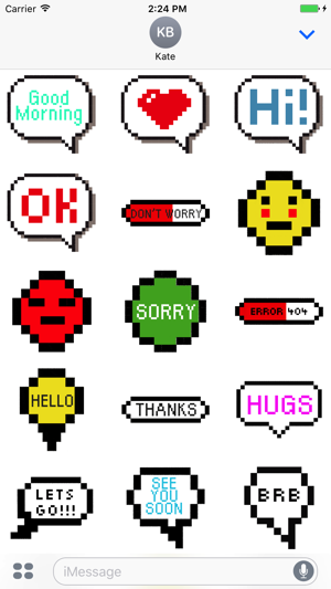 Pixel Messages Stickers