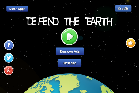 Defend The Earth Game screenshot 2