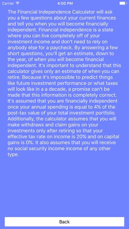 Financial Independence Calculator - Retire Early screenshot-4