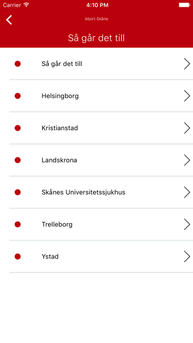 Abort Skåne screenshot 2