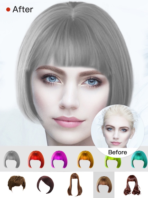 Insta Hair Style Salon-Try On Wig&Face Makeup Edit Screenshot