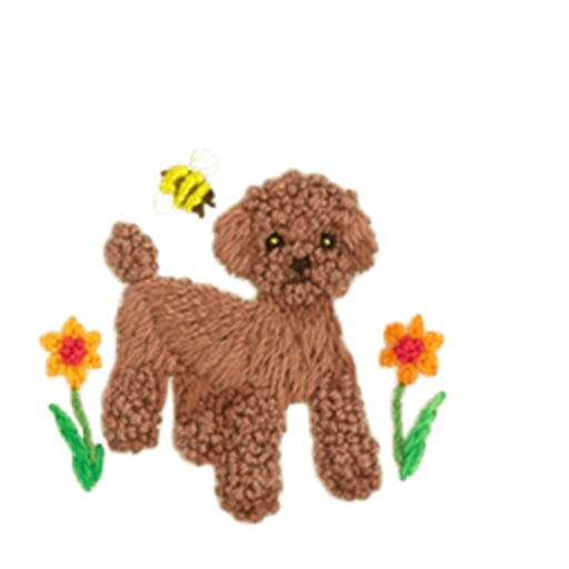 Handmade Beautiful Embroidery Animals Sticker icon