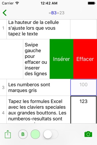 Notes.xls expences spreadsheet screenshot 2