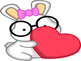 NERDY BUNNY (Animated) stickers for iMessage
