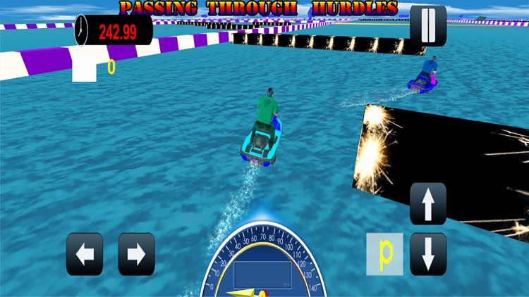 Floating Water Power Boat Racing Simulator in Sea screenshot-3