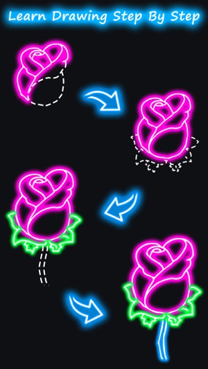 How to Draw Glow Flower Step by Step for Beginners(圖5)-速報App