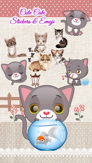 Cute Cat Stickers & Emoji