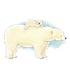 Great Mother Polar Bear - Watercolor Sticker