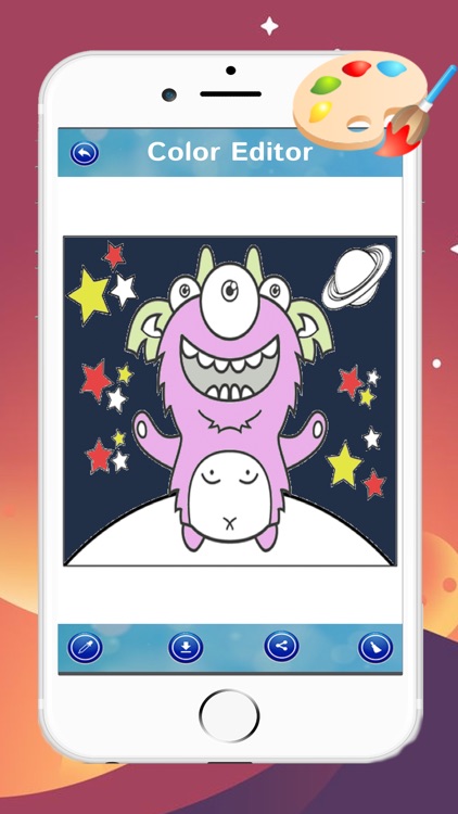 Monster Demon Aliens Colouring For Kids Games HD